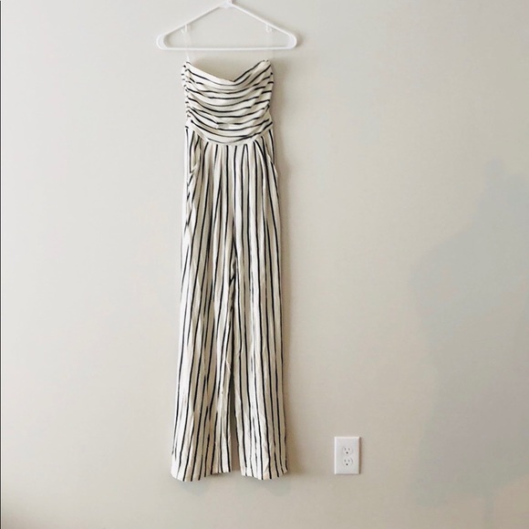 [LAST ONE] Ivory Striped Sleeveless Jumpsuit - Picture 7 of 8